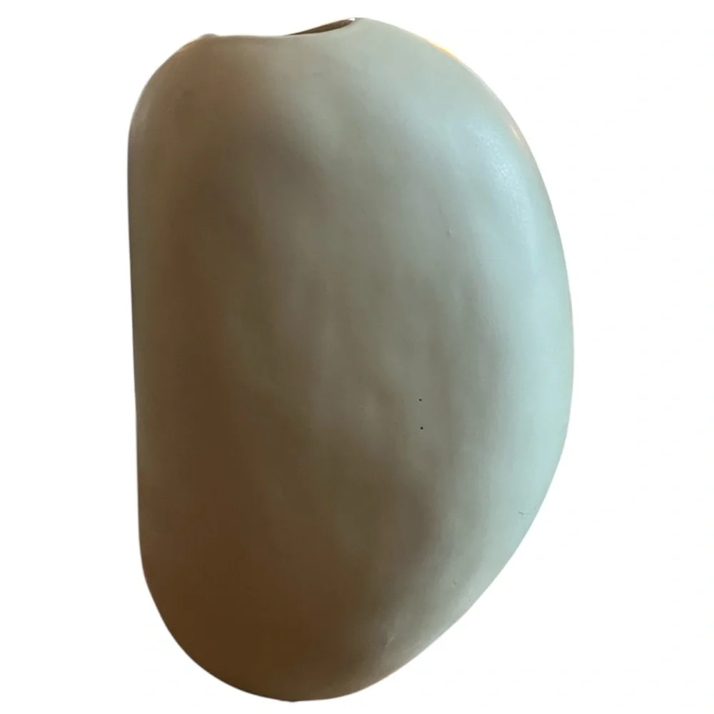 Ceramic Matte Sage Asymmetrical Vase